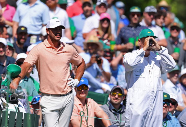 Koepka during his practice round at The Masters