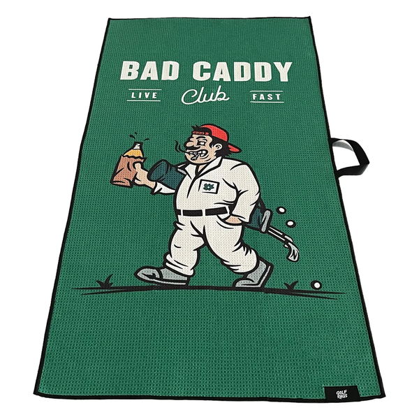 GOLF RAGS BAD CADDY WAFFLE GOLF TOWEL