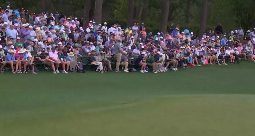 Clark's tee shot hit a patron in the face