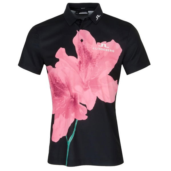 J LINDEBERG TOUR TECH TOUR COLLECTION POLO SHIRT - AZALEA