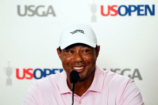 Tiger Woods at his pre-tournament news conference