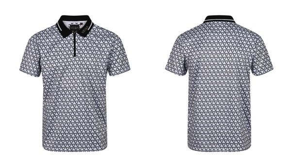 VEGA Tokyo Printed Jersey Polo White