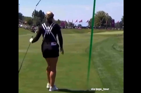 Golf fans are loving Charley Hull's club twirl...