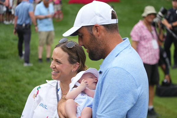 Scheffler with wife Meredith and baby boy Bennett