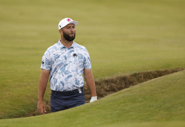 Jon Rahm in Open practice at Troon