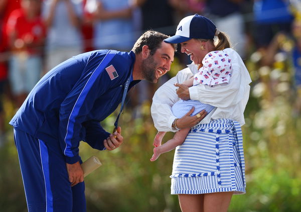 Scottie Scheffler, his wife Meredith and son Bennett