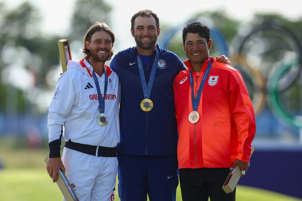 Tommy Fleetwood, Scottie Scheffler and Hideki Matsuyama