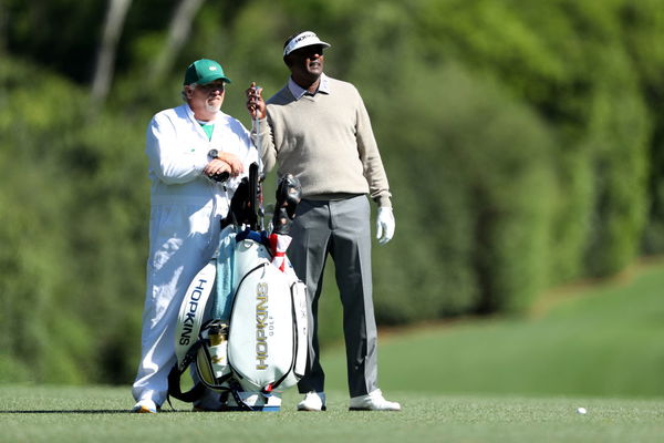 Vijay Singh with former caddie Kip Henley