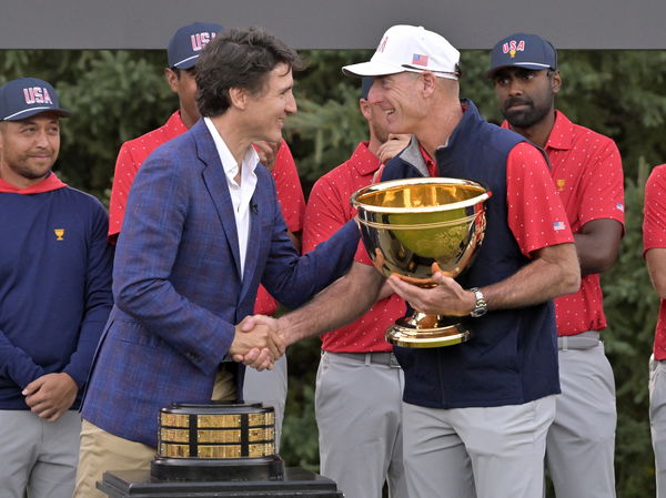 USA captain Jim Furyk with the Presidents Cup