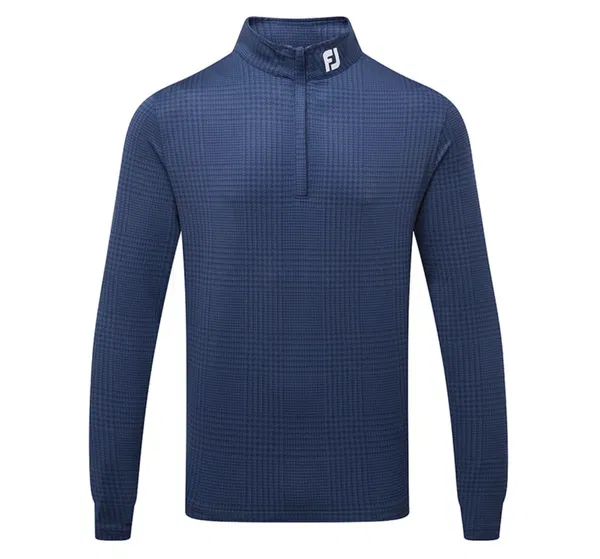 FootJoy Glen Plaid Print Chill-Out 1/4 Zip Golf Pullover