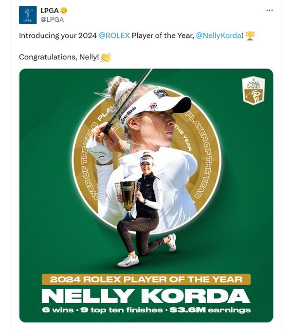 Korda is the LPGA Player of the Year