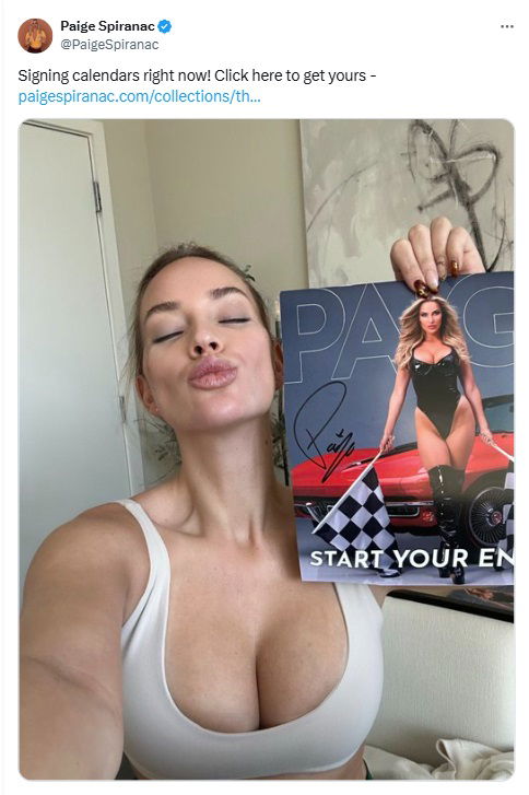 Paige Spiranac's 2025 Wall Calendar