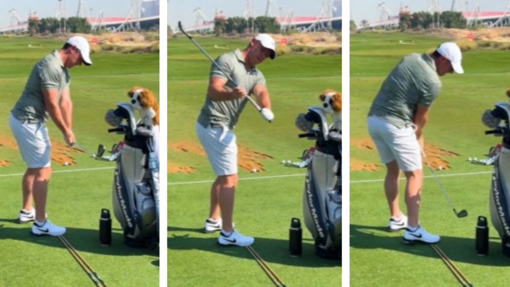 Rory McIlroy working on new drill in Abu Dhabi