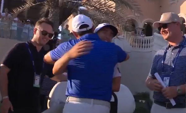 McIlroy shared a warm embrace with McKibbin