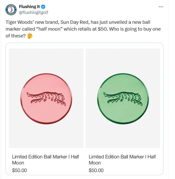 Sun Day Red golf ball markers