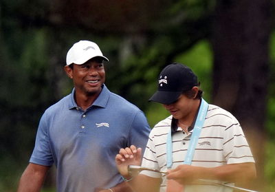 Tiger Woods and Charlie Woods