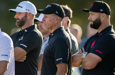 Dustin Johnson, Phil Mickelson and Jon Rahm