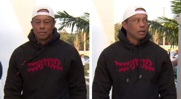 Tiger Woods arrives for his first TGL match