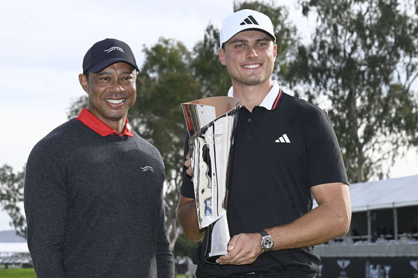 Tiger Woods and Ludvig Aberg