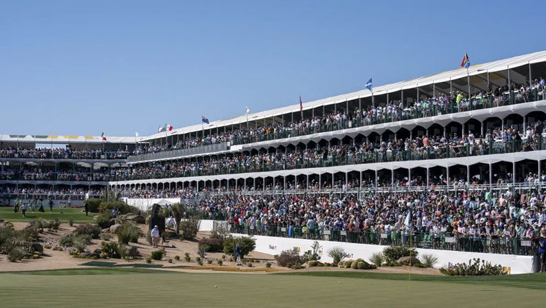The 16th hole at TPC Scottsdale