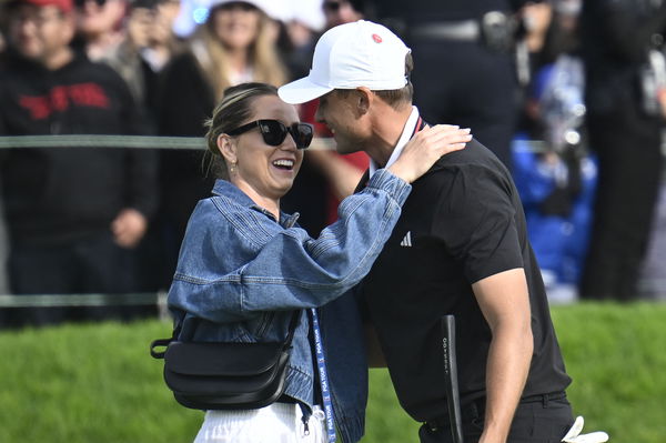 Ludvig Aberg with his girlfriend Olivia Peet