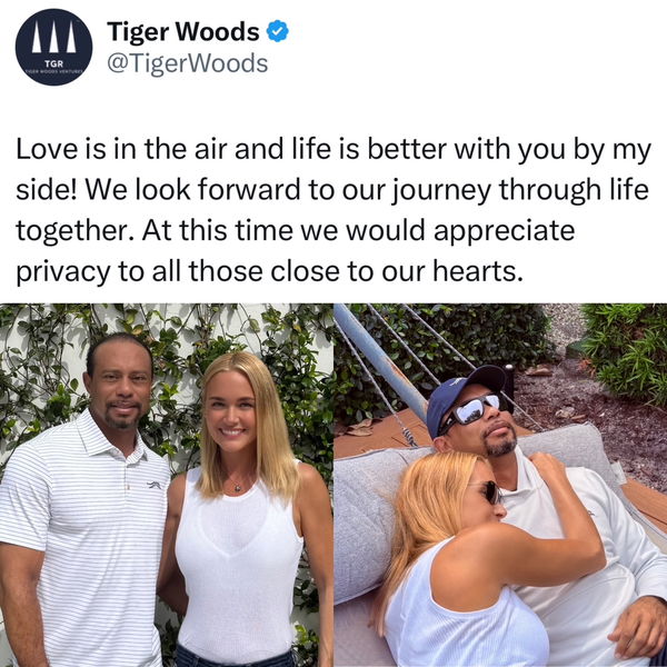 Woods confirmed his relationship with Vanessa