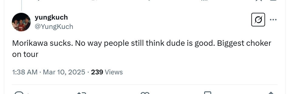 Some fans think Morikawa is a 'choker'