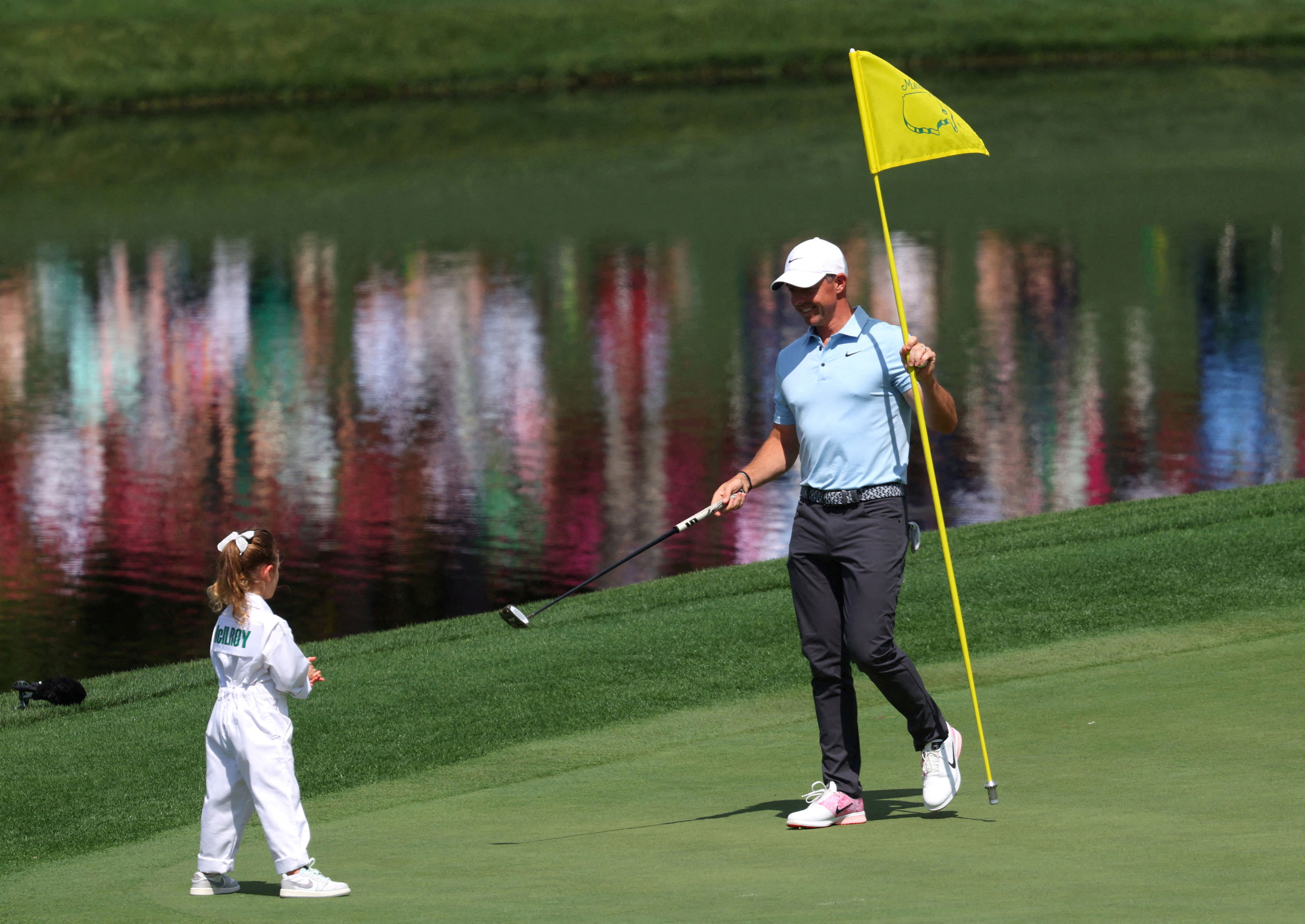 Rory McIlroy with daughter Poppy McIlroy