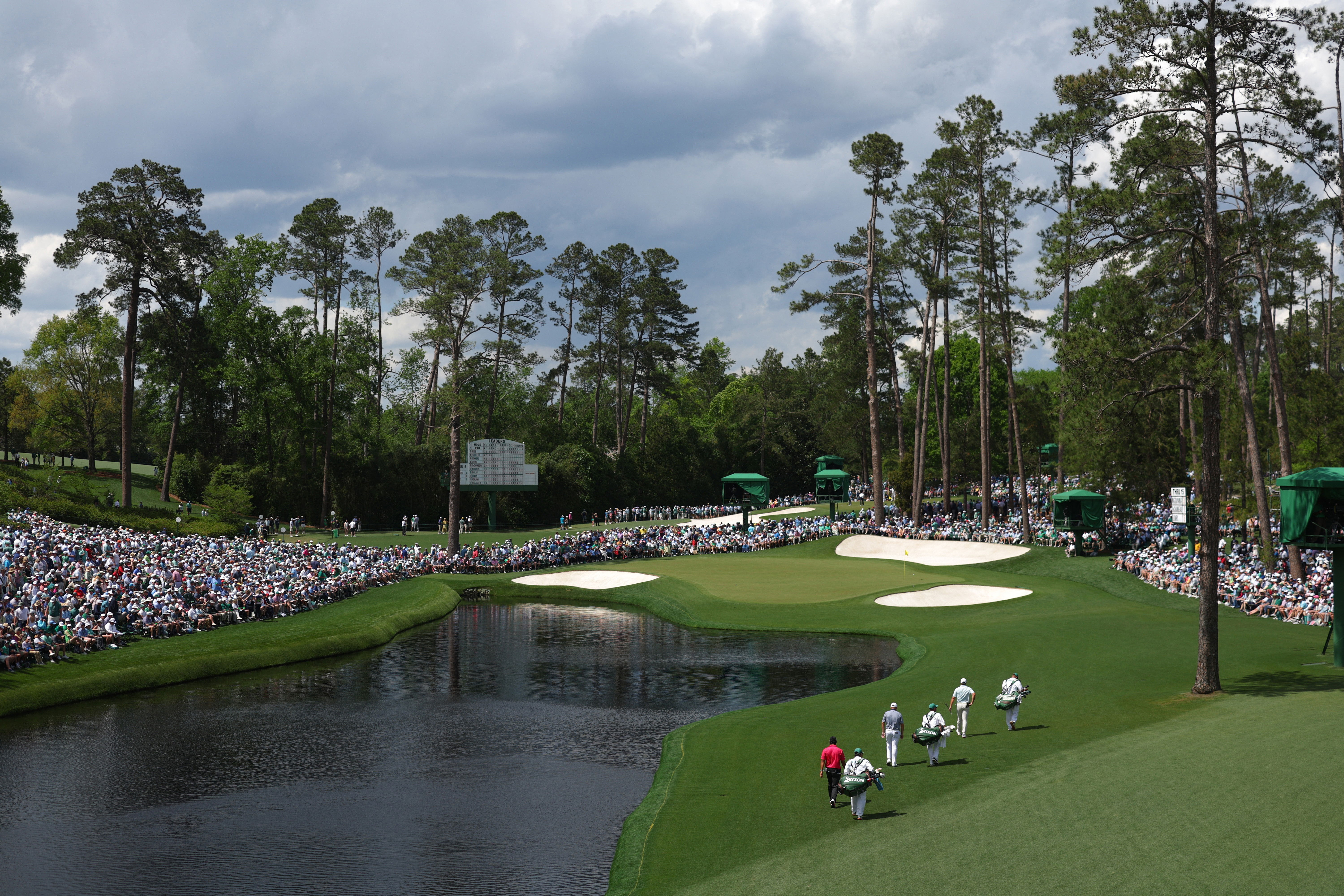 16th hole at Augusta on Thursday