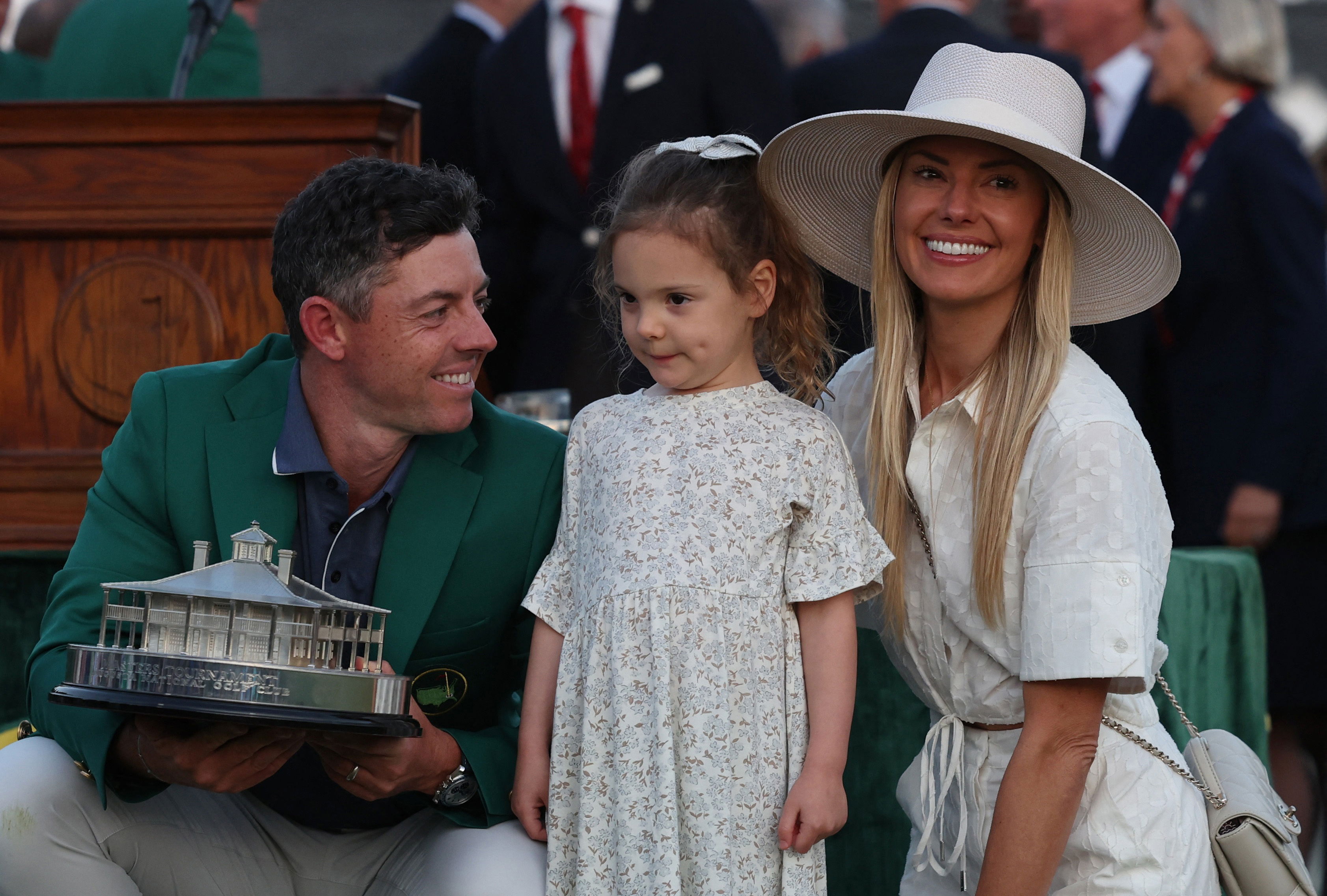 Rory with daughter Poppy and wife Erica