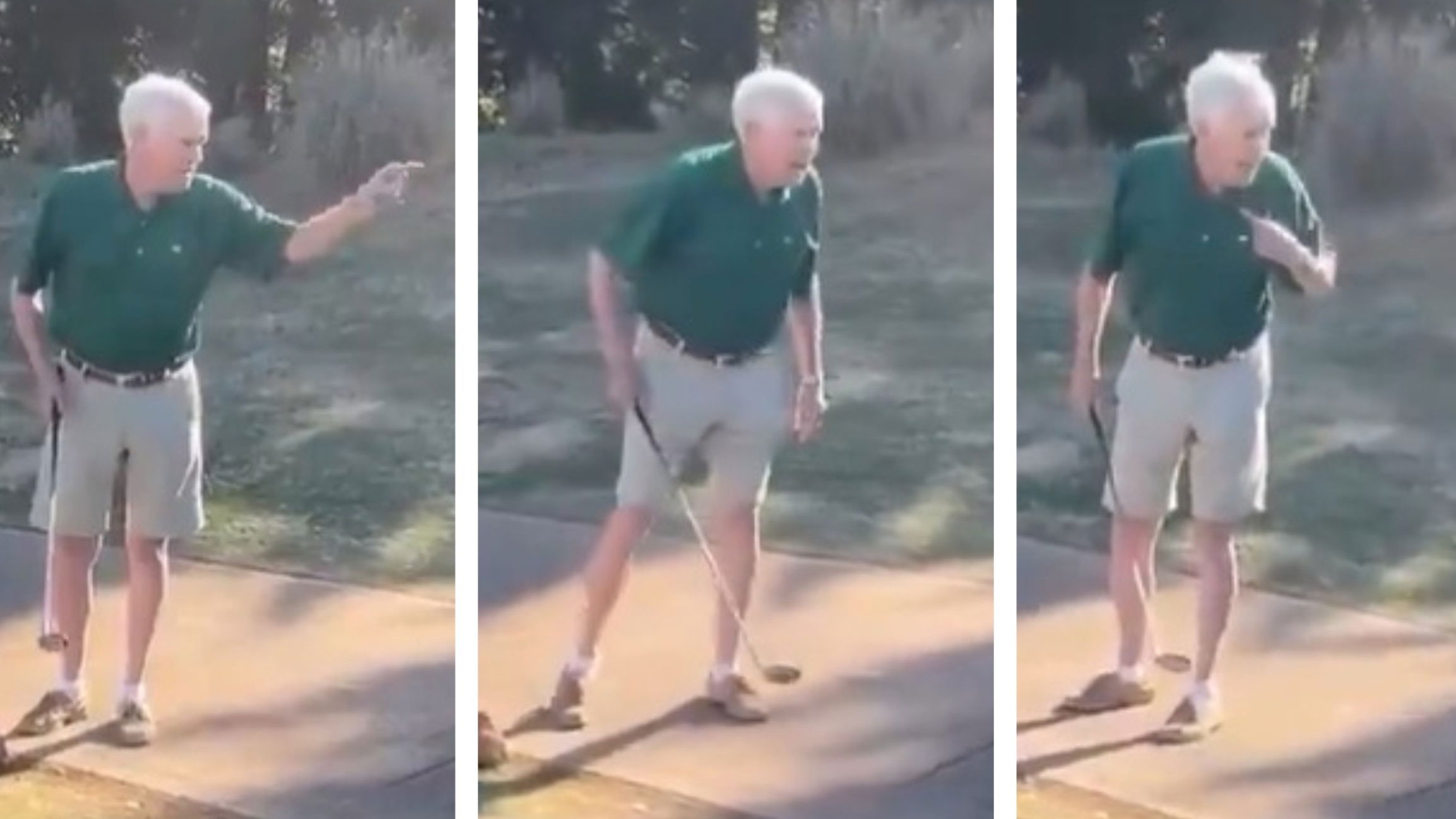 Old man fuming after window smashed