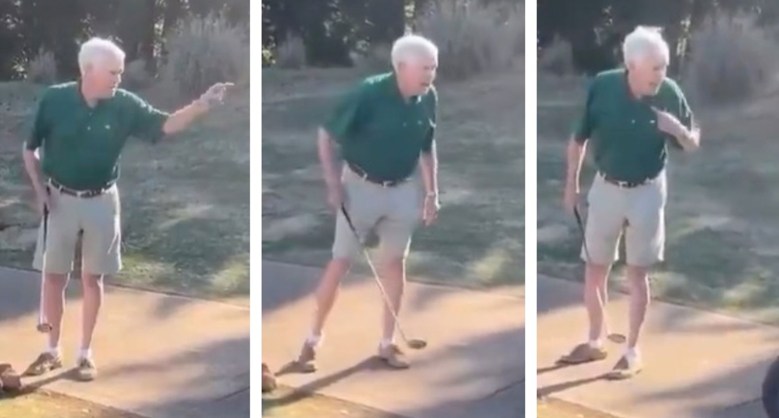 Old man fuming after window smashed