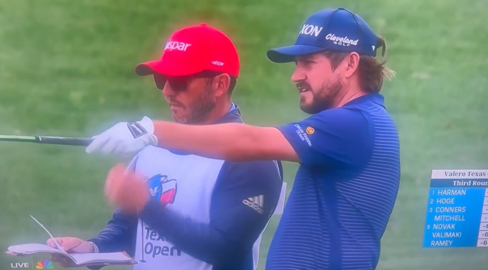Novak with his caddie