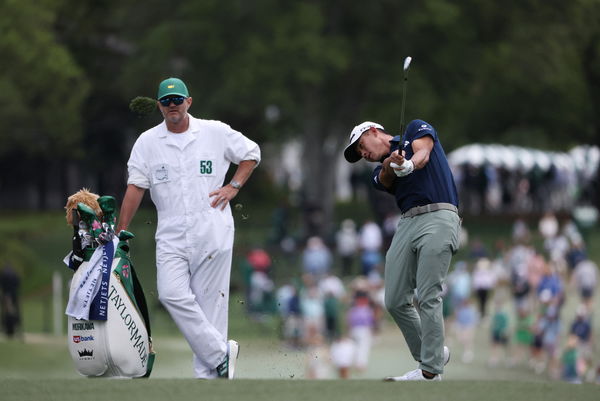 Collin Morikawa with his former caddie