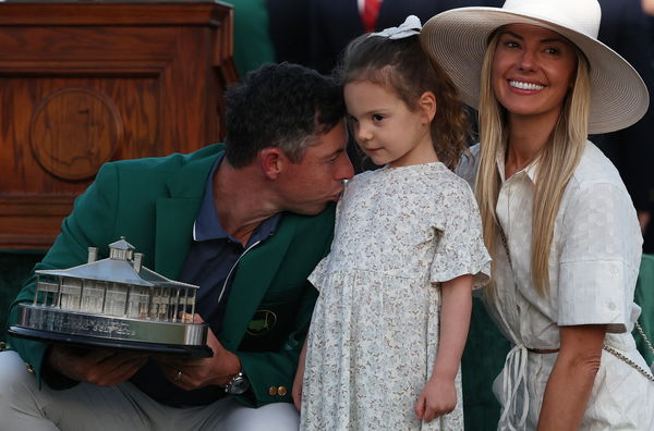 Rory McIlroy with daughter Poppy and wife Erica