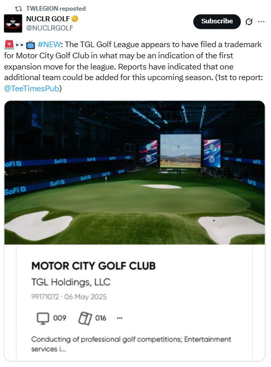 Is Motor City GC about to join TGL?