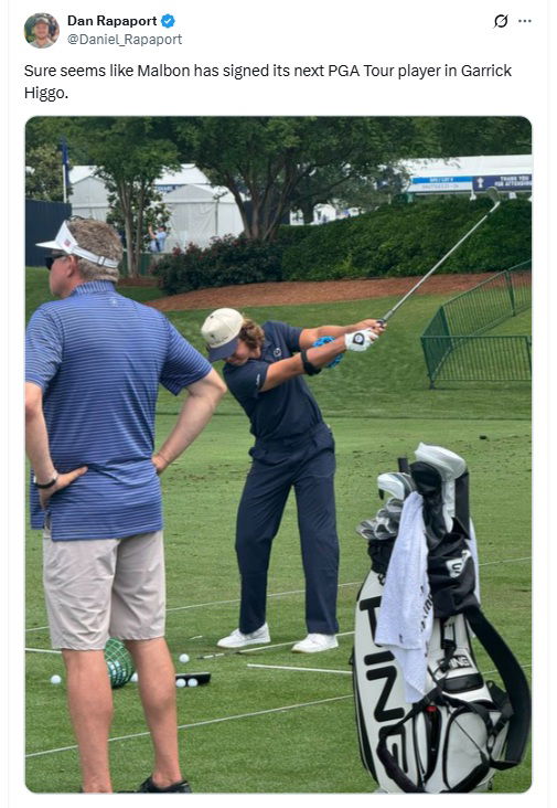 Higgo in new Malbon gear at PGA