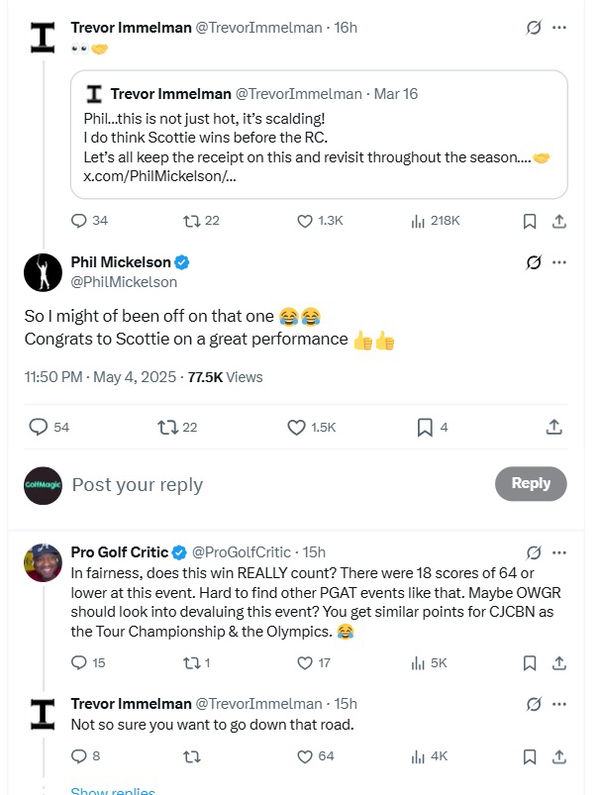 Mickelson admits he got things wrong