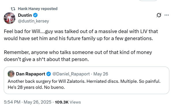 Haney retweeted a fan's post about Willy Z