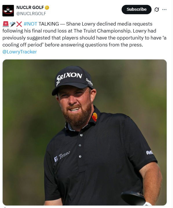 Lowry refused all media requests