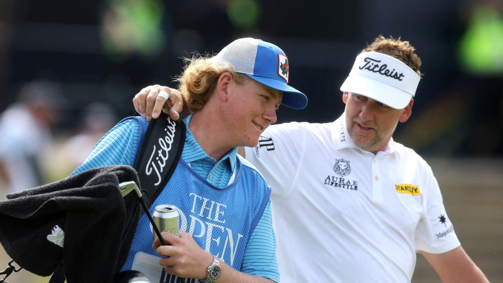 Ian Poulter and his son Luke