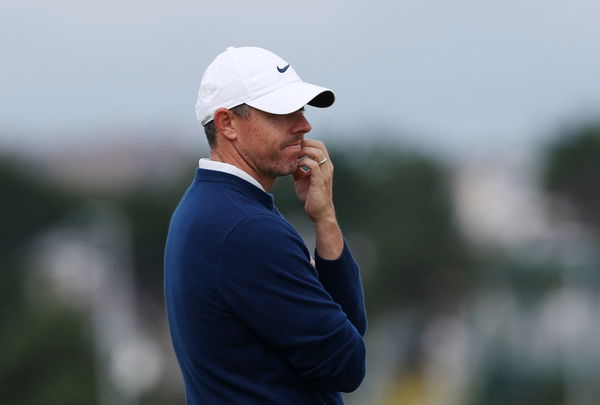 Northern Ireland's Rory McIlroy reacts on the 1st hole during the second round