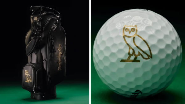 OVO's custom Vessel golf bag and Callaway Chrome Tour golf ball