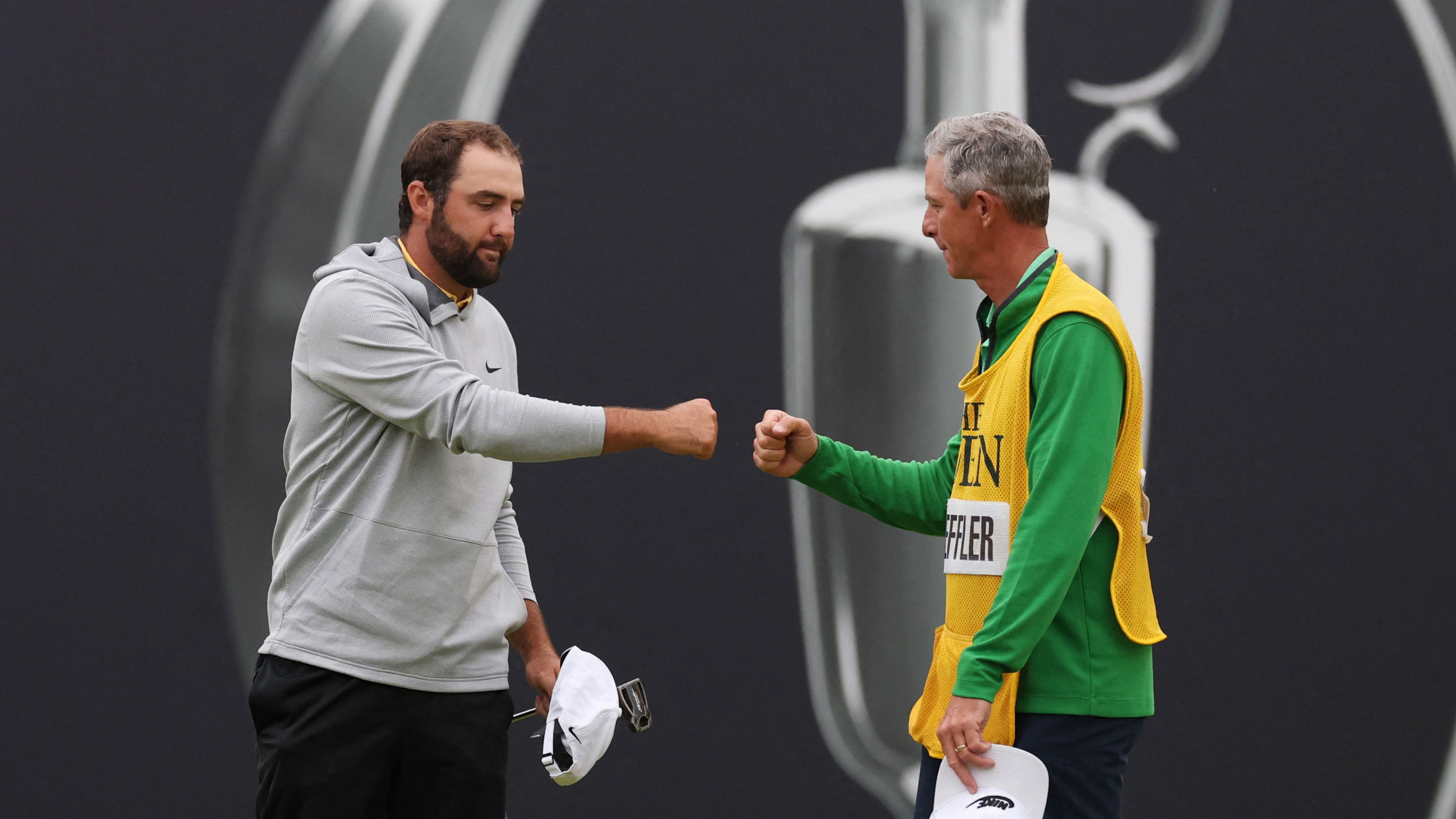 Scottie Scheffler with caddie Ted Scott