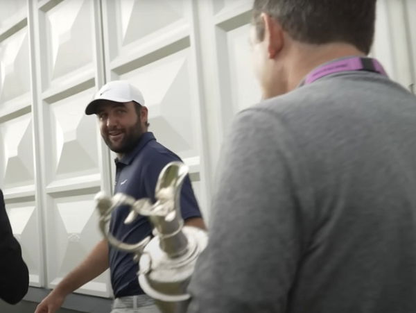 Scheffler with his manager [Jamie Kennedy]