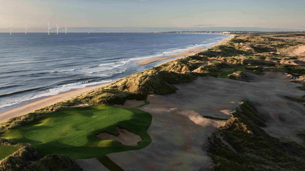 The gargantuan sand trap at Trump International's New Course, which the resort claims is the world's largest