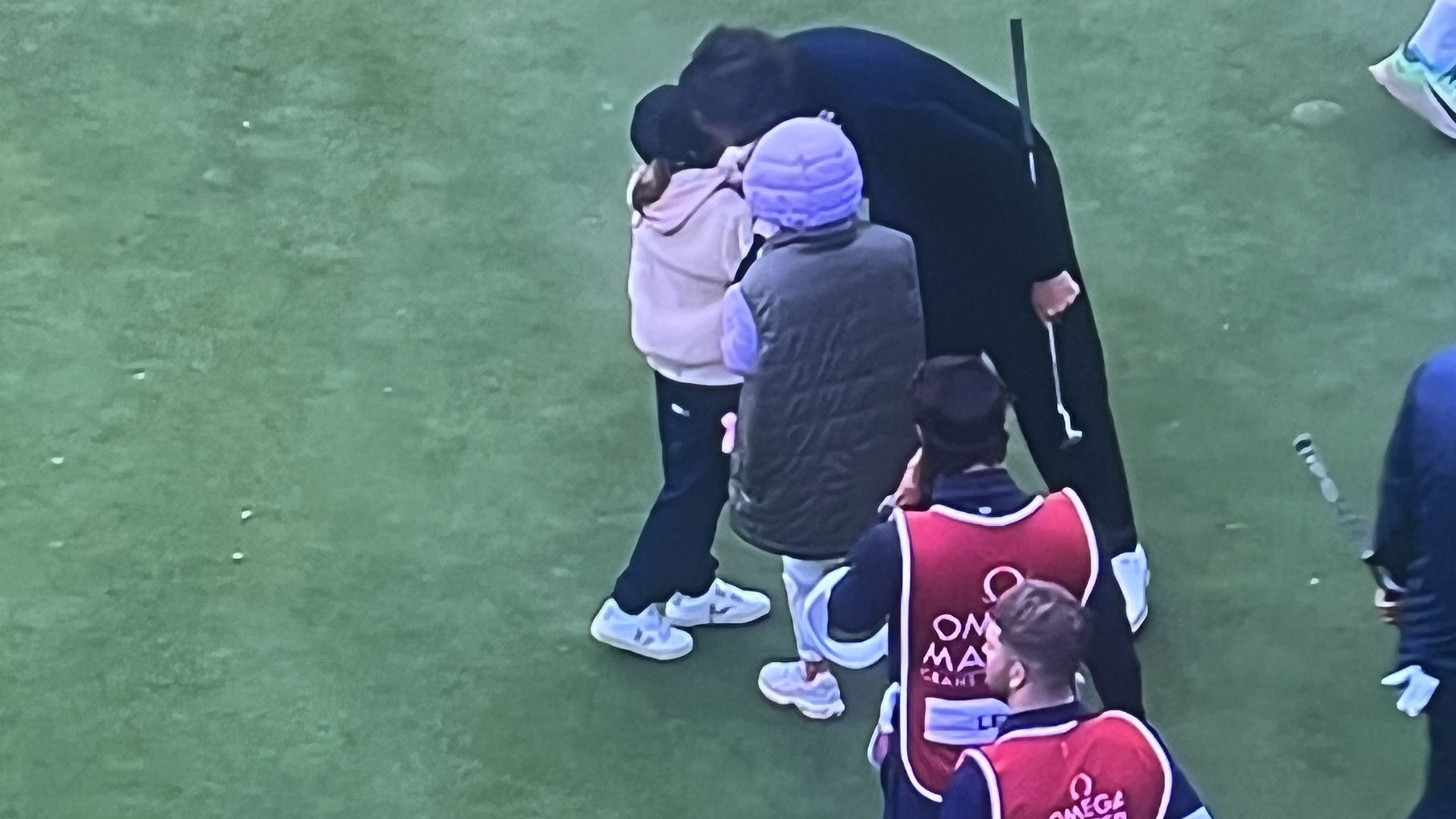 Mike Lorenzo-Vera greeted by his kids