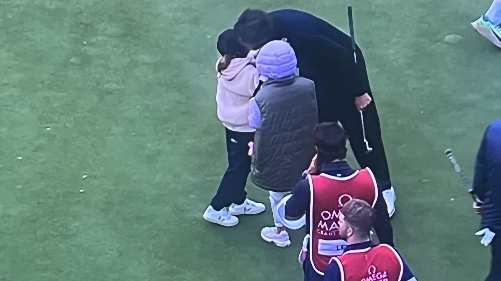Mike Lorenzo-Vera greeted by his kids