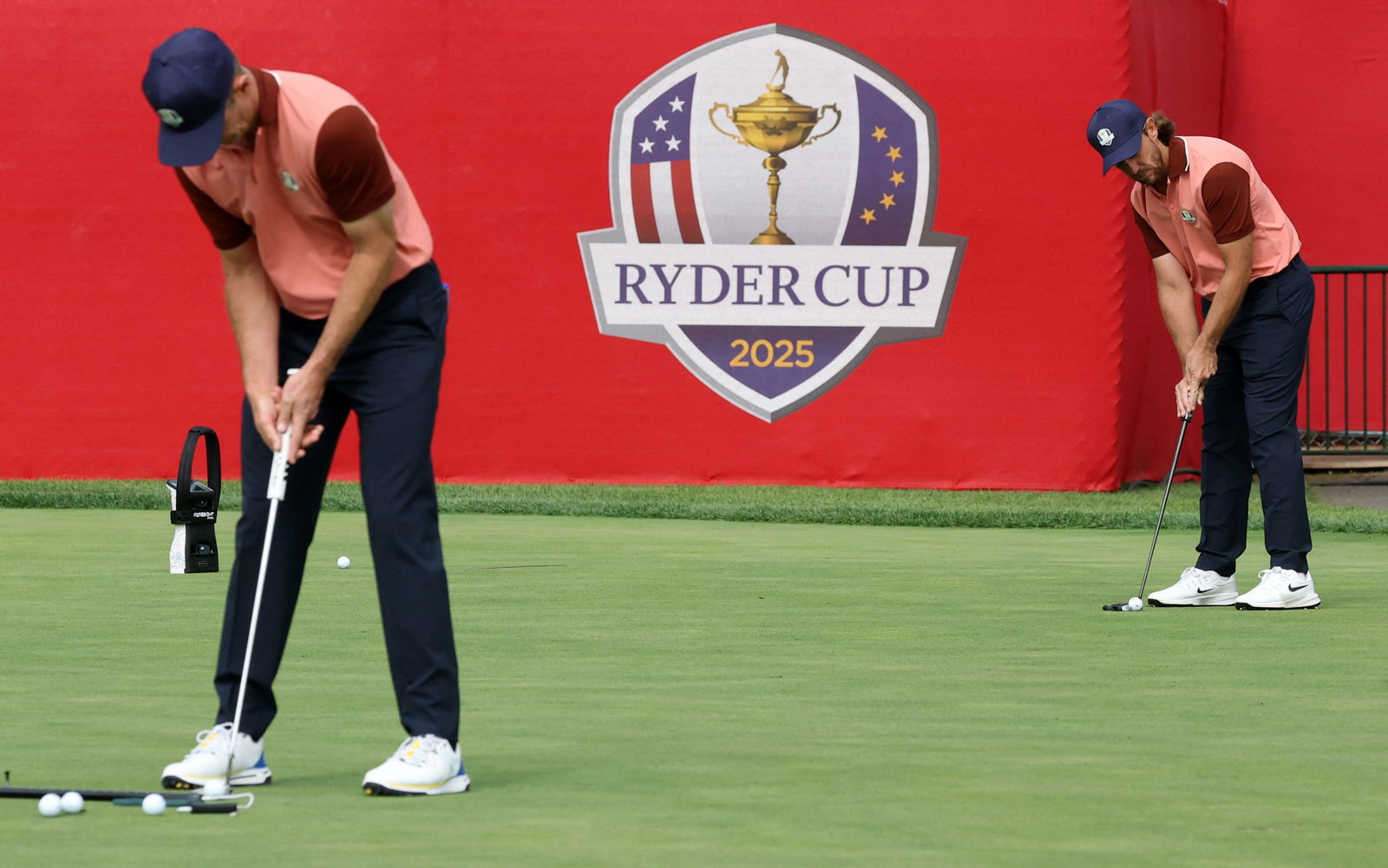 Rose and Fleetwood in Ryder Cup practice