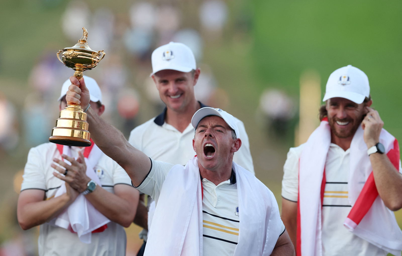 McIlroy celebrates Europe's Ryder Cup win